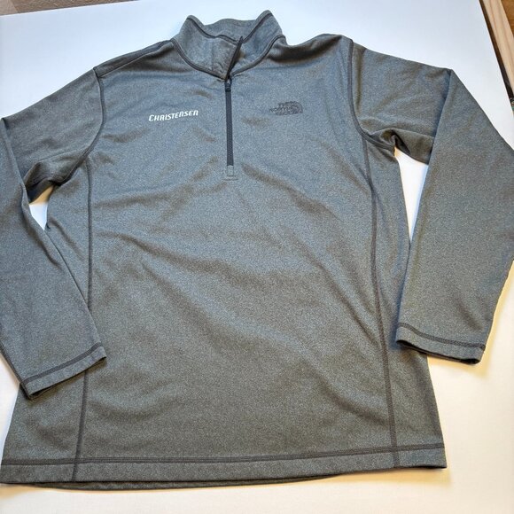 The North Face Quarter-Zip Pullover Christensen Logo Gray Large - Picture 2 of 8